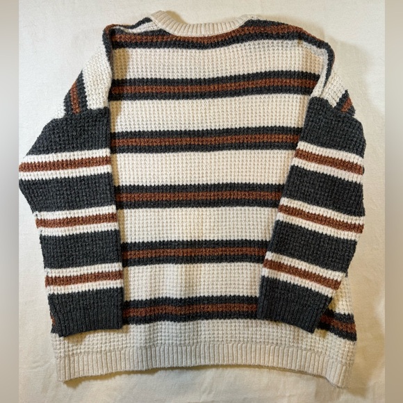 American Eagle Waffle Knit Women’s Striped Sweater - Picture 7 of 7